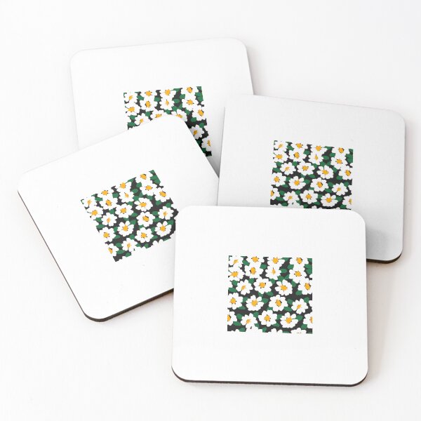 Item preview, Night Bloom — White & Yellow Floral Seamless Pattern on Black designed and sold by NicolaZhukov.