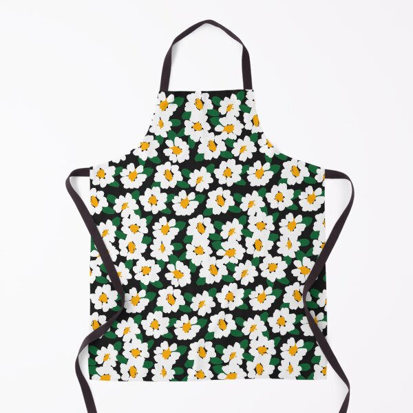 Item preview, Night Bloom — White & Yellow Floral Seamless Pattern on Black designed and sold by NicolaZhukov.