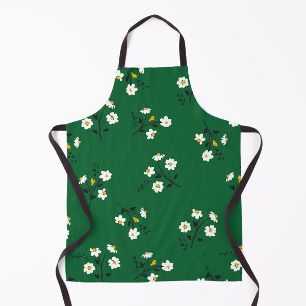 Item preview, Forest Charm — White & Yellow Floral Seamless Pattern on Green designed and sold by NicolaZhukov.