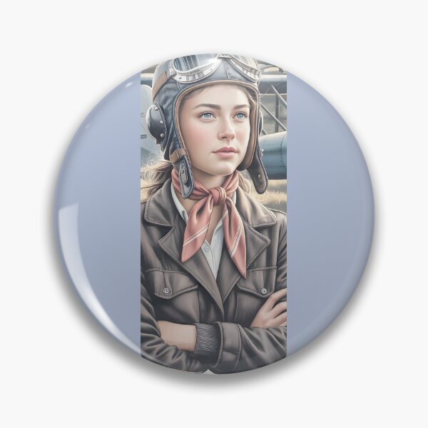 Item preview, Vintage Aviator Woman Portrait By Merch, Limited Edition designed and sold by MADISYNDONALD.