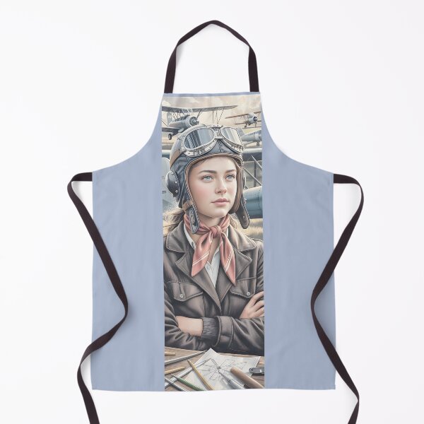 Item preview, Vintage Aviator Woman Portrait By Merch, Limited Edition designed and sold by MADISYNDONALD.