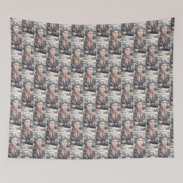Item preview, Vintage Aviator Woman Portrait By Merch, Limited Edition designed and sold by MADISYNDONALD.