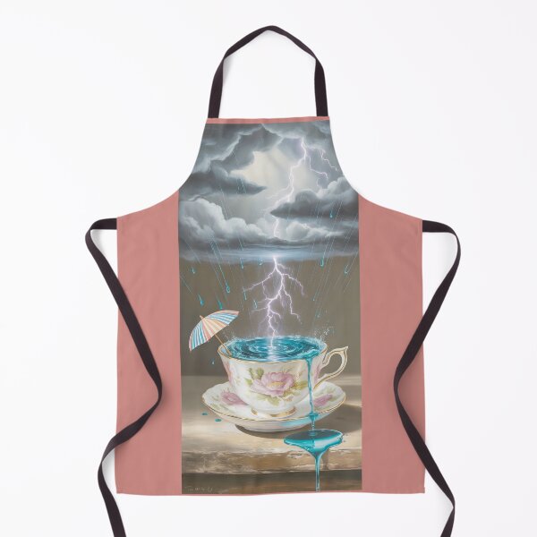 Item preview, Teacup Tempest: Lightning Rain Art By Merch, Limited Edition designed and sold by MADISYNDONALD.