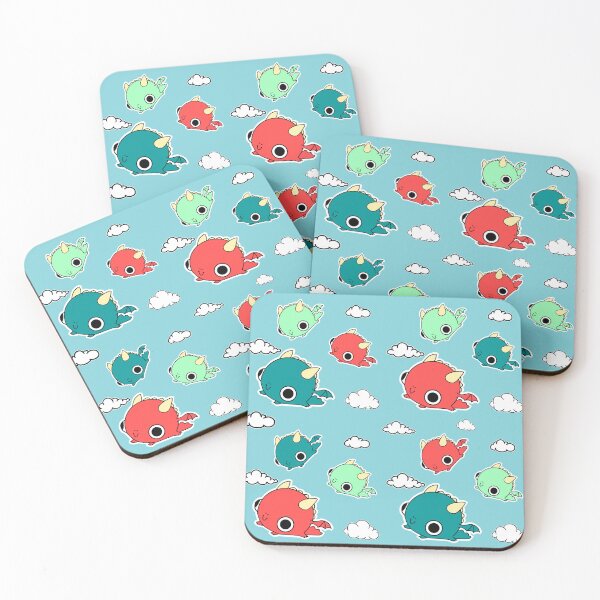 Item preview, Cute Baby Dragon Pattern – Kawaii Fantasy Clouds Design designed and sold by ONI-NIE.