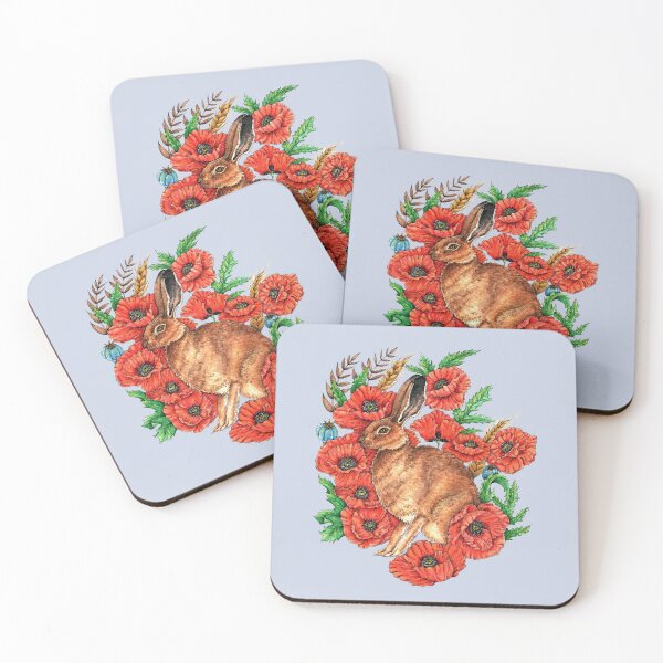 Item preview, Hare in Poppies designed and sold by Christina Plumb.