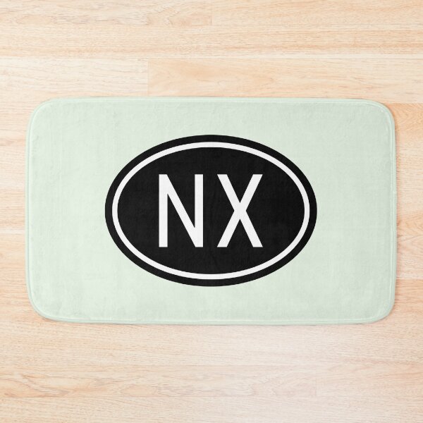 Item preview, NX Initials Monogram Oval White Letters designed and sold by Jeallan Designs.