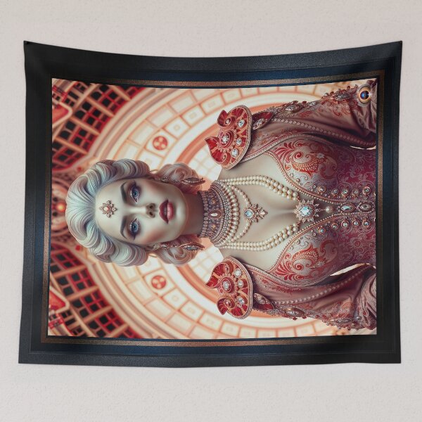 Item preview, Baroque Portrait Of Lyrella Mestheldrad Lady Of Othengrad Mesmerizing AI Concept Art by Xzendor7 designed and sold by Xzendor7 Digital Art Creations.