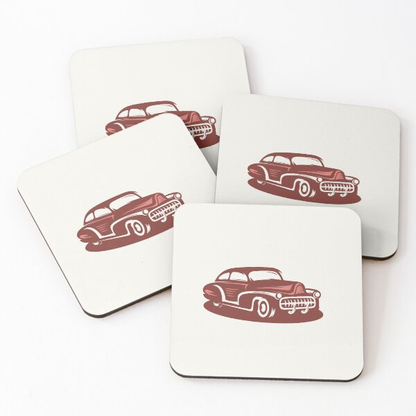 Artikelvorschau, Braunes Oldtimer-Auto auf hellgrauem Hintergrund – Retro-Klassiker-Design entworfen und verkauft von Mashahub.