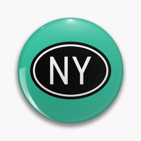 Item preview, NY Initials Monogram Oval White Letters designed and sold by Jeallan Designs.