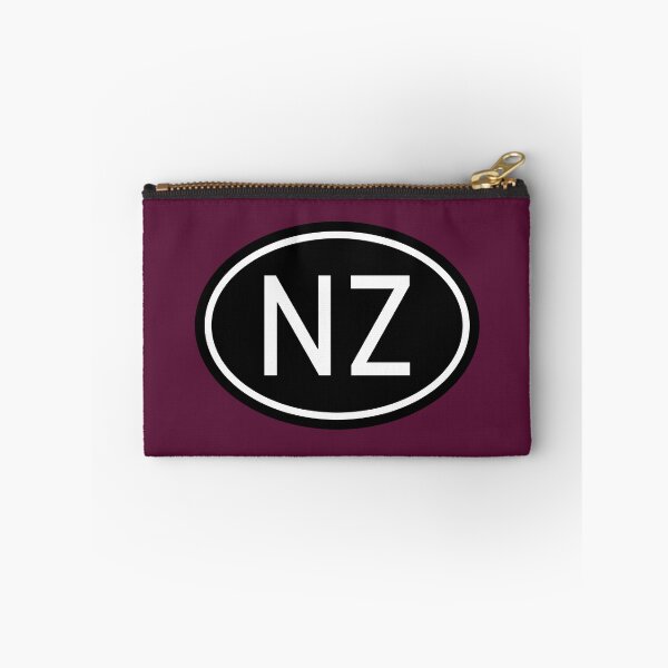 Item preview, NZ Initials Monogram Oval White Letters designed and sold by Jeallan Designs.