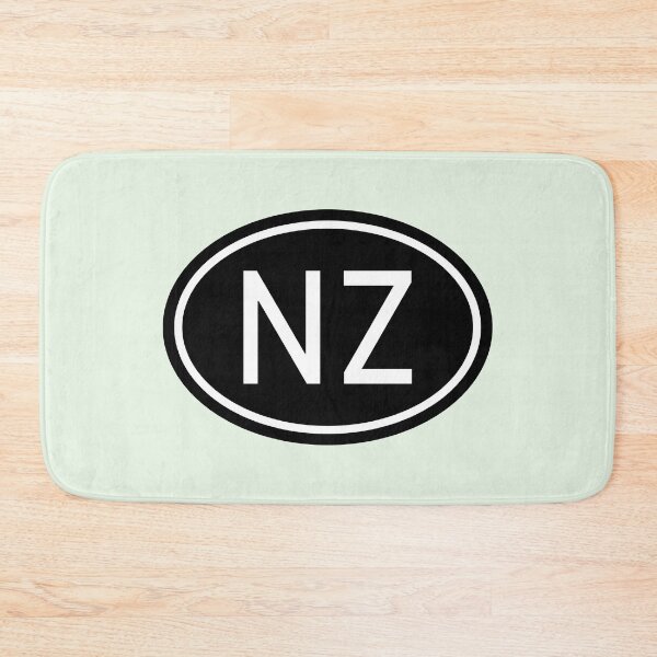 Item preview, NZ Initials Monogram Oval White Letters designed and sold by Jeallan Designs.