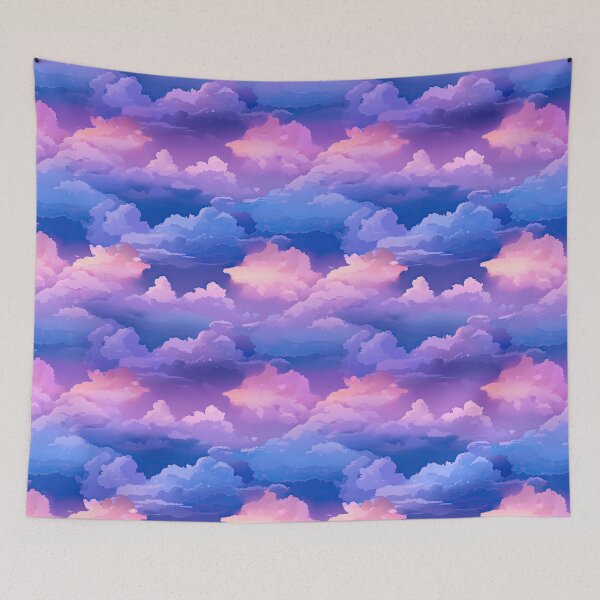 Item preview, Stylized Clouds Pink Blue Purple designed and sold by CraftedHome.