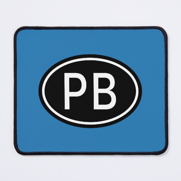 Item preview, PB Initials Monogram Oval White Letters designed and sold by Jeallan Designs.