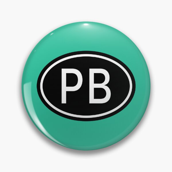 Item preview, PB Initials Monogram Oval White Letters designed and sold by Jeallan Designs.