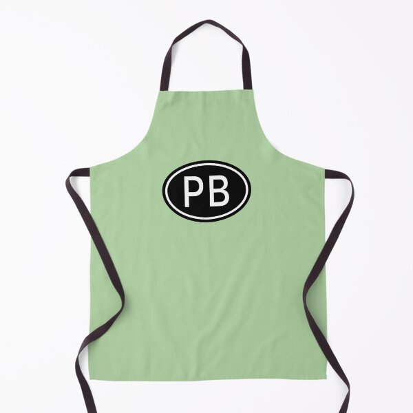 Item preview, PB Initials Monogram Oval White Letters designed and sold by Jeallan Designs.