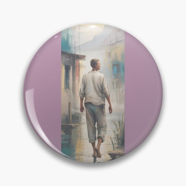 Item preview, Barefoot Man Walks Flooded Street Art By Merch, Limited Edition designed and sold by MADISYNDONALD.