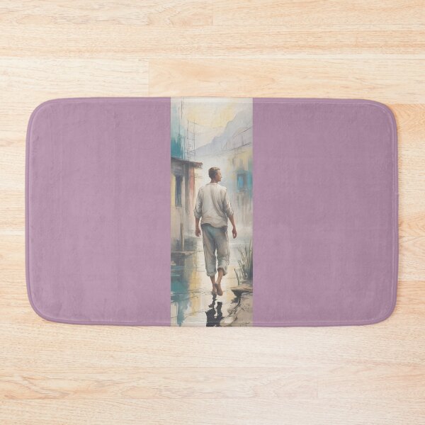 Item preview, Barefoot Man Walks Flooded Street Art By Merch, Limited Edition designed and sold by MADISYNDONALD.