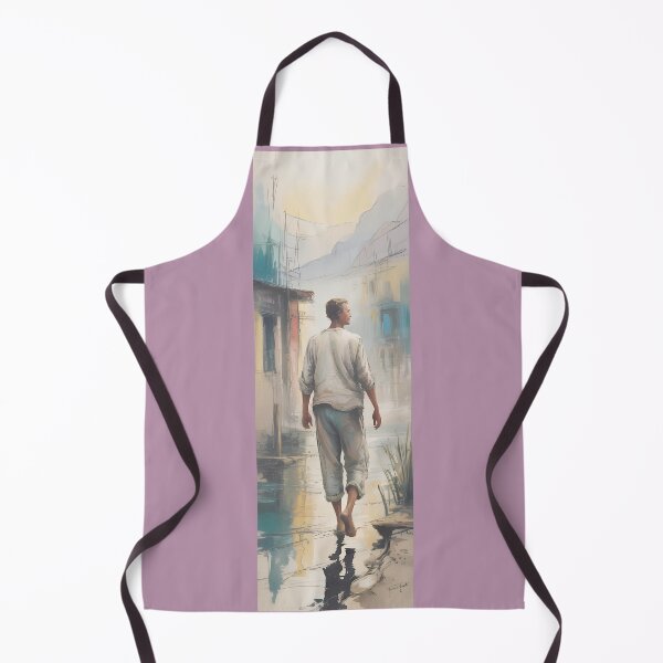 Item preview, Barefoot Man Walks Flooded Street Art By Merch, Limited Edition designed and sold by MADISYNDONALD.