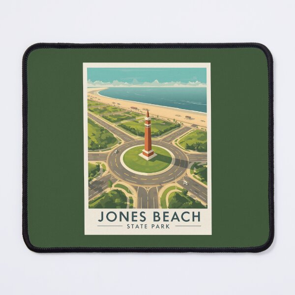 Item preview, A Vintage Illustration of Jones Beach State Park - New York designed and sold by GoodOldVintage.