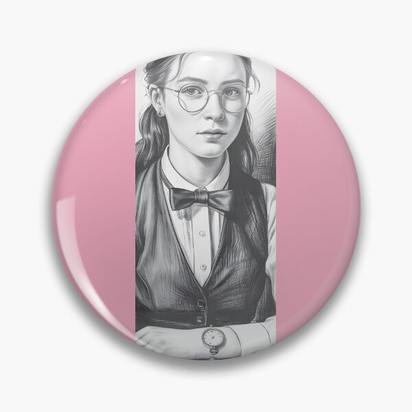 Artikelvorschau, Vintage Frau mit Brille und Taschenuhr Kunstwerk von Merch, limitierte Auflage entworfen und verkauft von MADISYNDONALD.