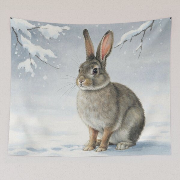 Item preview, Rabbit In Snow designed and sold by Gabriela McDaniel.