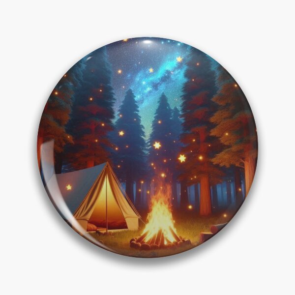 Item preview, Camping Life – 3D Tent & Campfire Sticker Design 2 designed and sold by Sticker Art Shop.