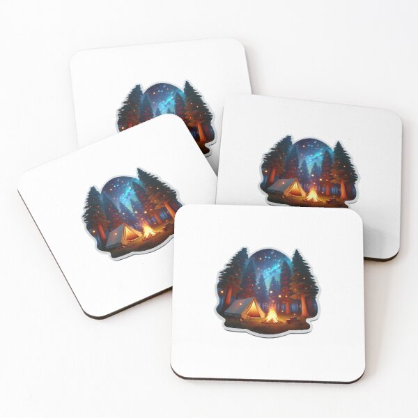 Item preview, Camping Life – 3D Tent & Campfire Sticker Design 2 designed and sold by Sticker Art Shop.