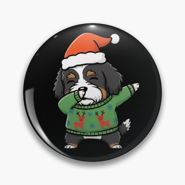Item preview, Funny Bernedoodle Dabbing Merry Christmas Animal Lover Xmas Mom Dad Kids designed and sold by FurryHavenPH.