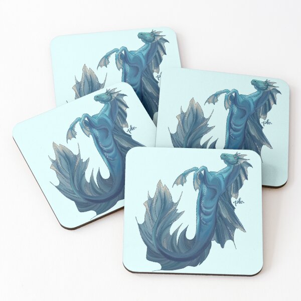Item preview, Blue Hippocampus – Mystical Sea Creature Illustration / Hippocampo Azul designed and sold by PitiHerreraStudio.
