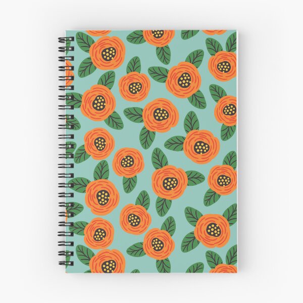 Item preview, Teal Radiance — Orange Floral Seamless Pattern designed and sold by NicolaZhukov.