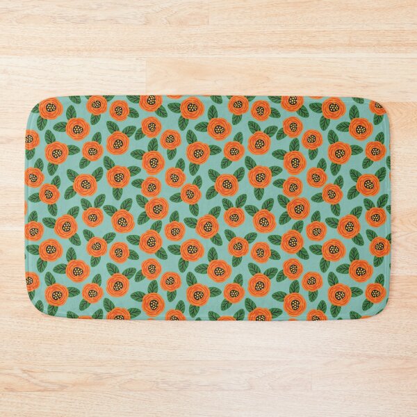 Item preview, Teal Radiance — Orange Floral Seamless Pattern designed and sold by NicolaZhukov.