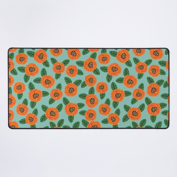 Item preview, Teal Radiance — Orange Floral Seamless Pattern designed and sold by NicolaZhukov.