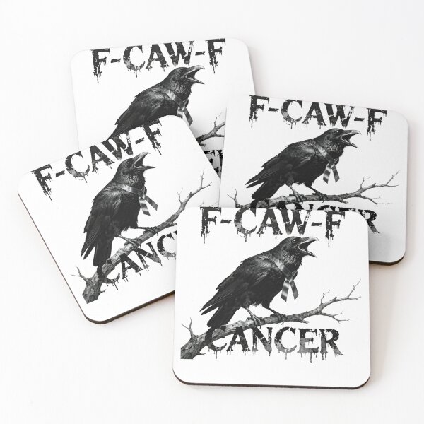Item preview, F-Caw-F Rooster Meme Chicken Humor Joke FCAWF liver Breast Cancer Awareness Ribbon designed and sold by Miumed.