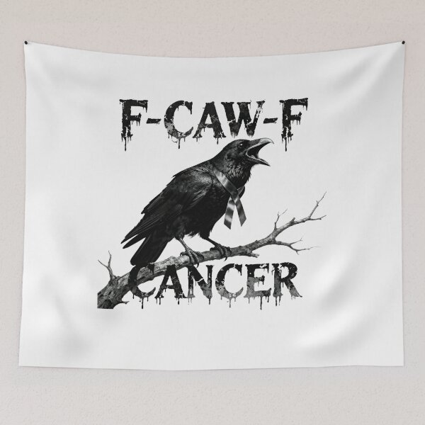 Item preview, F-Caw-F Rooster Meme Chicken Humor Joke FCAWF liver Breast Cancer Awareness Ribbon designed and sold by Miumed.