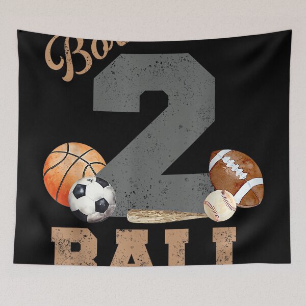 Item preview, Born 2 Ball 2nd Birthday Sports 2 Year Old Boy Second Bday designed and sold by jspqf2952.