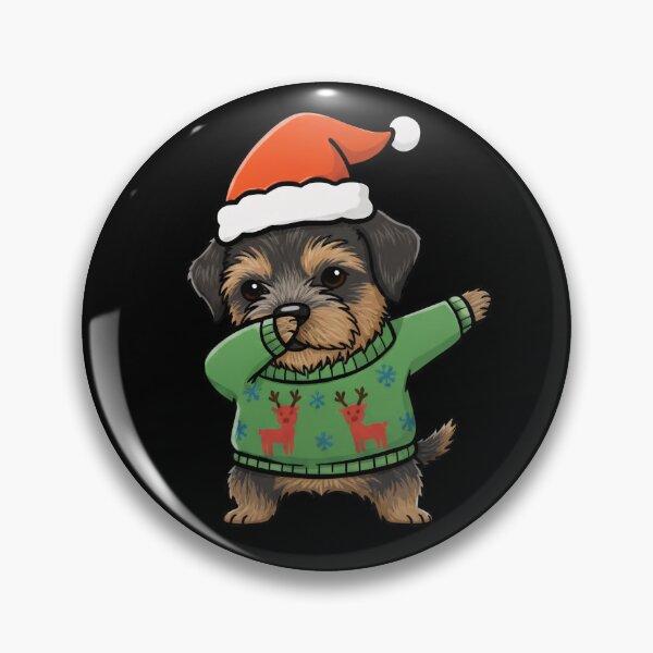 Item preview, Funny Border Terrier Dabbing Merry Christmas Animal Lover Xmas Mom Dad Kids designed and sold by FurryHavenPH.