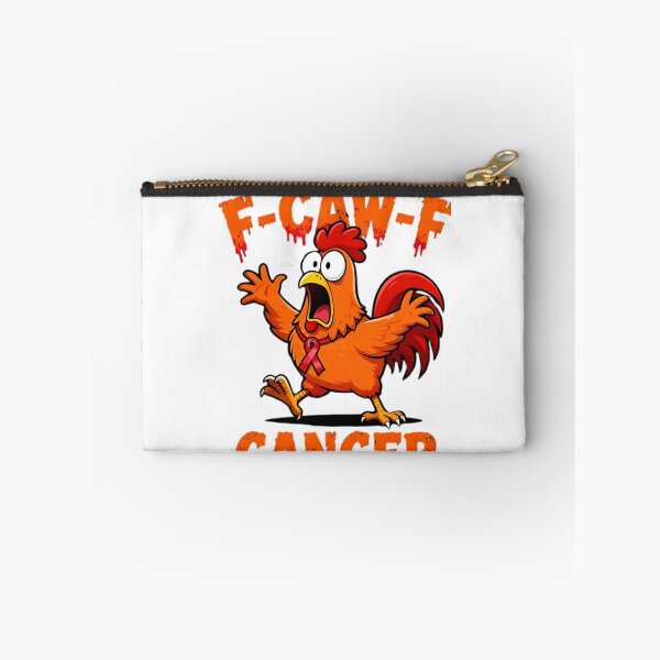 Item preview, F-Caw-F Rooster Meme Chicken Humor Joke FCAWF Liver Breast Cancer Awareness Ribbon designed and sold by Miumed.