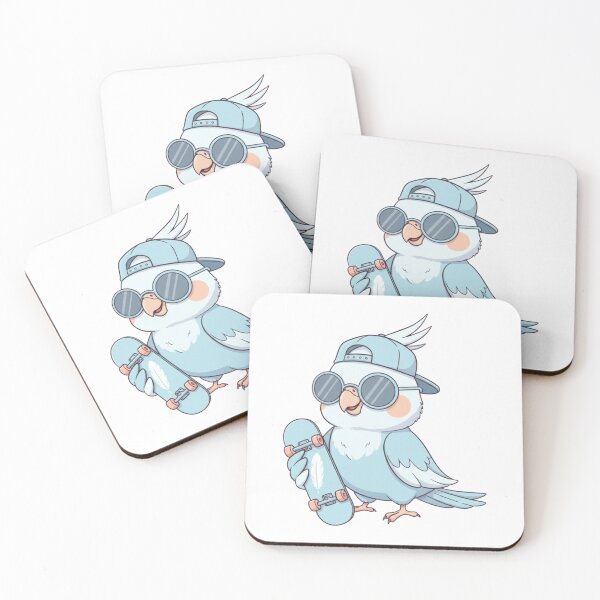 Item preview, Cool Blue Skater Bird with Sunglasses designed and sold by Tim Mendy.