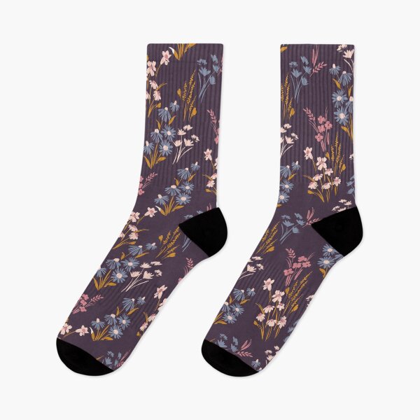 Item preview, Twilight Bloom — Multicolor Floral Seamless Pattern on Deep Purple designed and sold by NicolaZhukov.