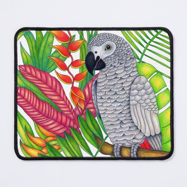 Item preview, African Grey Tropical Parrot designed and sold by Christina Plumb.