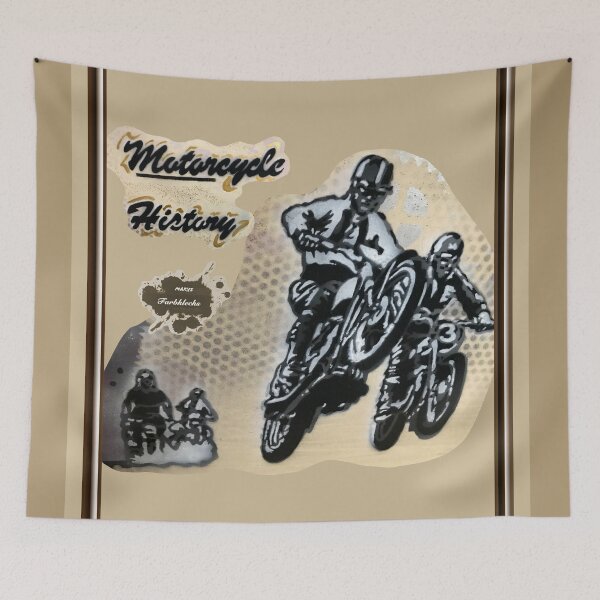 Item preview, Portrait of a motocross rally designed and sold by marysfarbklecks.