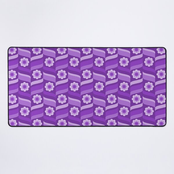 Item preview, 1970s Groovy Double Daisies Waves Purple designed and sold by miavaldez.