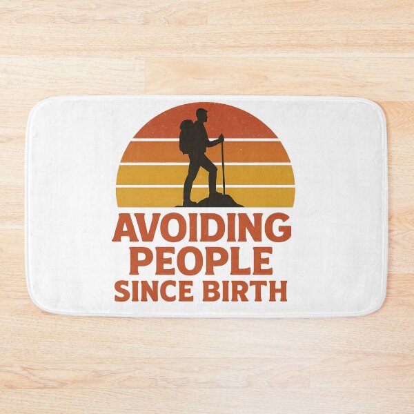 Item preview, Avoiding People Since Birth Hiking Retro Sunset Introvert designed and sold by Lethorian.