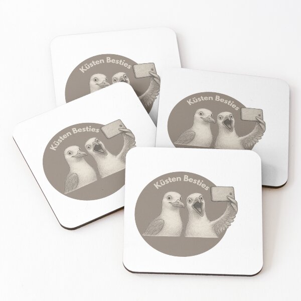 Item preview, Coastal Besties Seagulls – Funny Friendship Design designed and sold by Fies-und-Fein.