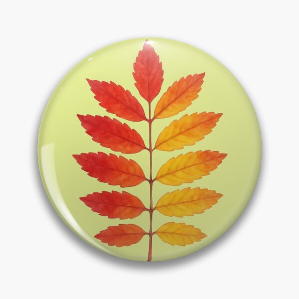 Item preview,  A Fiery Autumn Rowan Leaf in Watercolor designed and sold by IraBum.