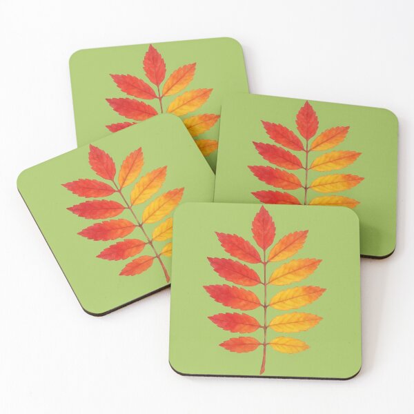 Item preview,  A Fiery Autumn Rowan Leaf in Watercolor designed and sold by IraBum.
