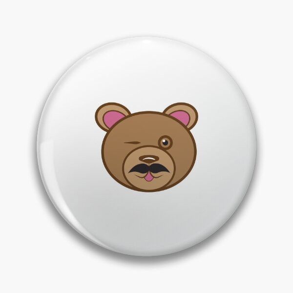 Item preview, Winking Moustache Bear Funny Gay Pride Graphic designed and sold by RyanGDesign.
