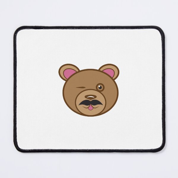 Item preview, Winking Moustache Bear Funny Gay Pride Graphic designed and sold by RyanGDesign.