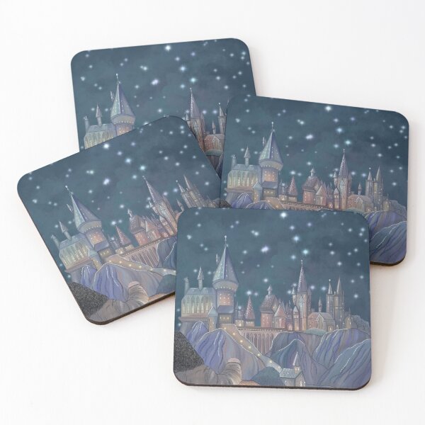 Item preview, Magical Castle Under Starry Sky – Fantasy Illustration designed and sold by PitiHerreraStudio.