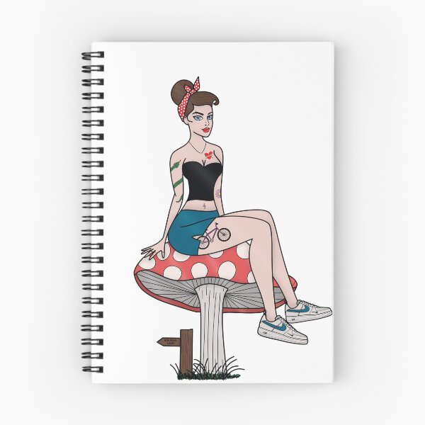 Item preview, Toadstool Tattoo Girl Ilustration designed and sold by Custard Content Creation.